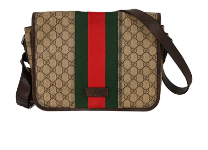 GG Supreme Messenger, &pound;295, Handbags, Beige, Canvas, Front view